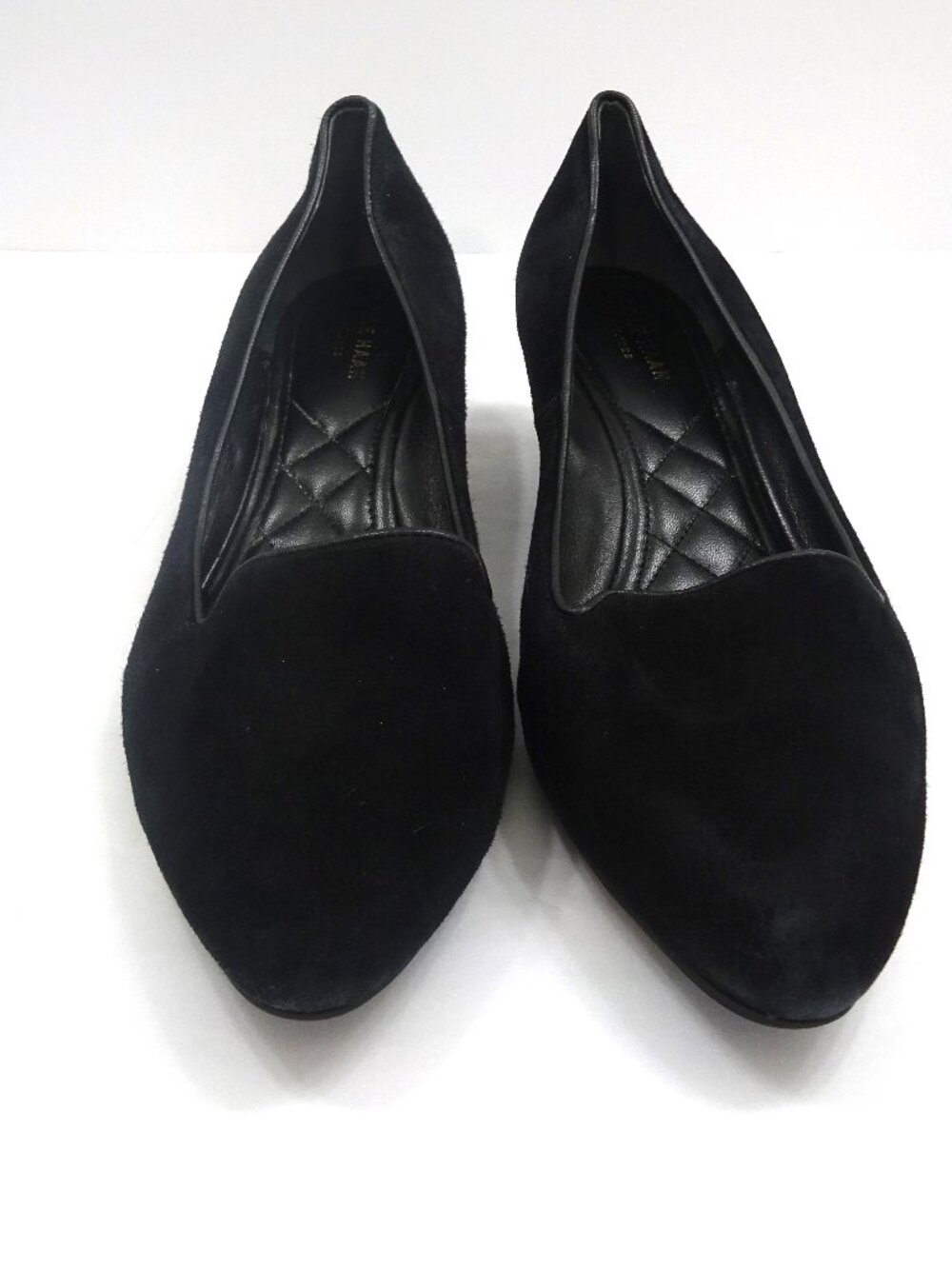 Cole Haan Black Suede Wedge Pumps - Size 9